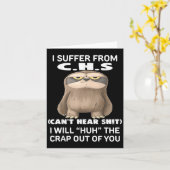 Carte Sloth I Suffer From C.h.s I Will Huh The Crap Out (Fleur jaune)