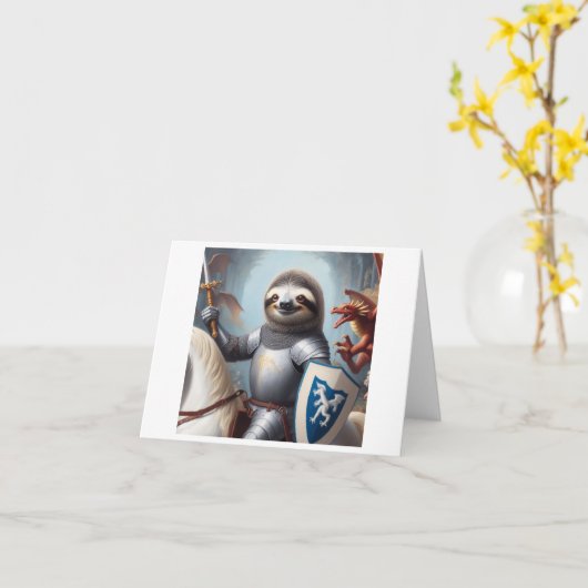 Carte Sloth Knight Fighting Dragons (Fleur jaune)