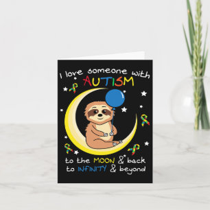 Carte Sloth Love Quelqu'Un Avec Puzzle Cool Autisme Sens