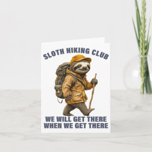 Carte Sloth Randonnée Team Hommes Femme Sloth