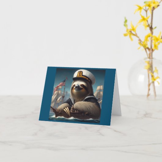 Carte Sloth Sailor (Fleur jaune)