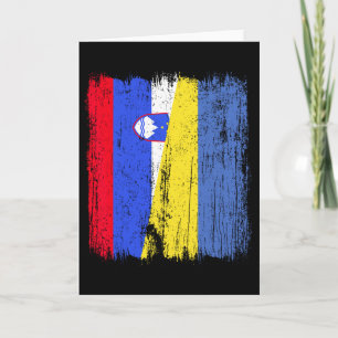 Carte Slovénie Ukraine Demi-Drapeau Slovène Héritage Ukr