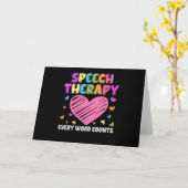 Carte SLP Language Pathologiste et Speech (Fleur jaune)