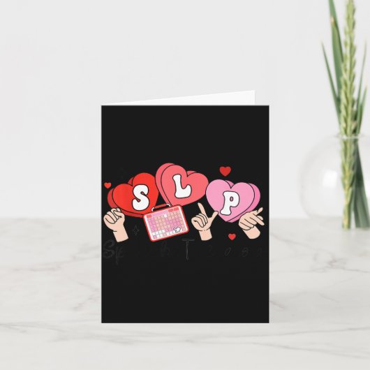 Carte Slp Valentine's Day Speech Language Pathologist St (Devant)