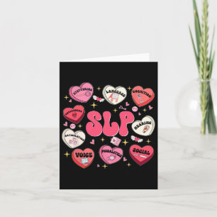 Carte Slp Valentines Jour Discours Thérapiste Candy Coeu