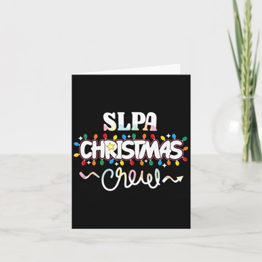 Carte Slpa Christmas Crew Speech Pathology Istant Xma (Devant)