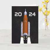 Carte SLS customisée SLS Space Rocket Graduation Party (Fleur jaune)