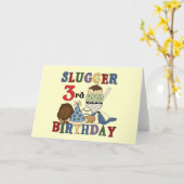 Carte Slugger de baseball 3e chemises d'anniversaire (Fleur jaune)