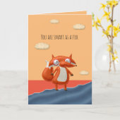 Carte Smart As A Fox Valentine Card (Fleur jaune)