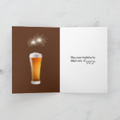 Carte Smartphone Anniversaire Avec Mug Bière (Intérieur)