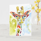 Carte Smarty-Pants Giraffe (Fleur jaune)
