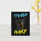 Carte Smash Hard Badminton Enthousiaste Spirit (Fleur jaune)