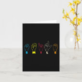 Carte Smile ASL Alphabet American Sing Language ASL Teac (Fleur jaune)
