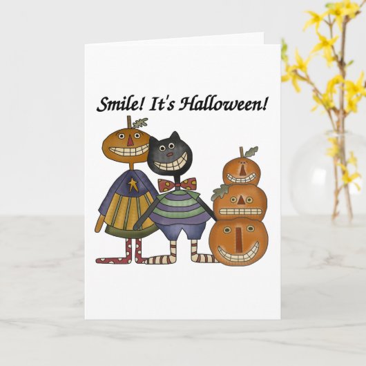 Carte Smile C'est Halloween (Fleur jaune)