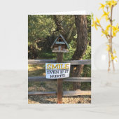 Carte Smile Even if it hurts, Funny Sign (Fleur jaune)