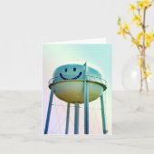 Carte Smile Face Water Tower, Elroy, TX (Fleur jaune)