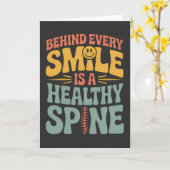 Carte Smile Healthy Spine Chiropractor Conception de dev (Fleur jaune)