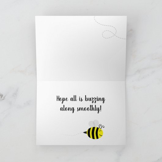 Carte "Smile" jolie Bee Hello Card pour n'importe quel m (Intérieur)