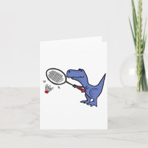 Carte Smiletodaytees Amusants T-rex Dinosaur Jouer Badmi