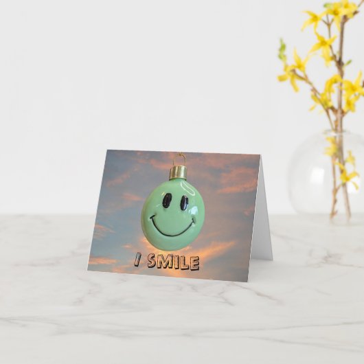 Carte Smiley Face (Fleur jaune)
