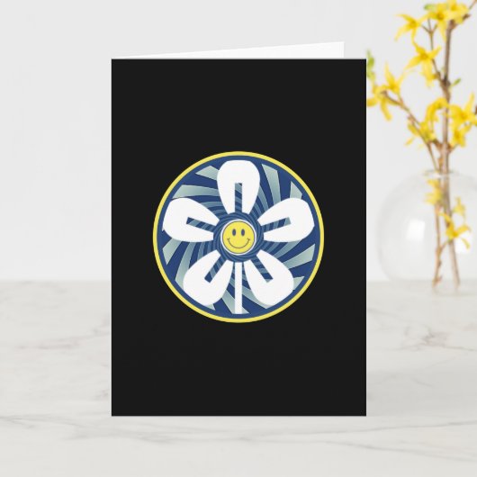 Carte Smiley Face Pinwheel (Fleur jaune)