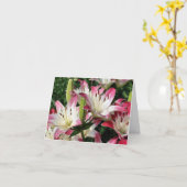 Carte Smiling Lilies Flower Photography Note (Fleur jaune)
