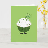 Carte Smiling St. Patrick's day cupcake (Fleur jaune)