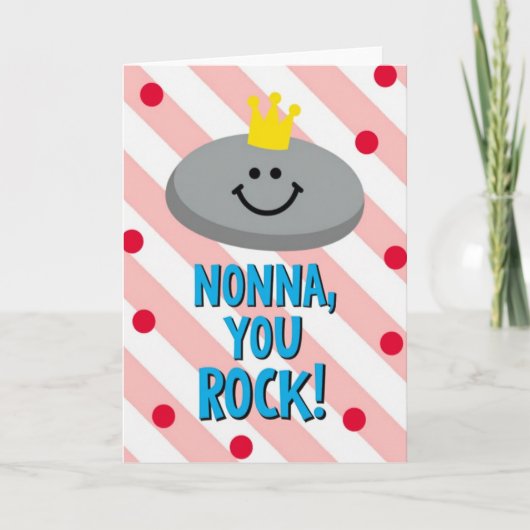 Carte Smiling Stone Nonna Rocks (Devant)