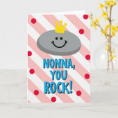 Carte Smiling Stone Nonna Rocks (Fleur jaune)