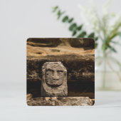 Carte Smiling Stone Totem Cambodia Card (Debout devant)