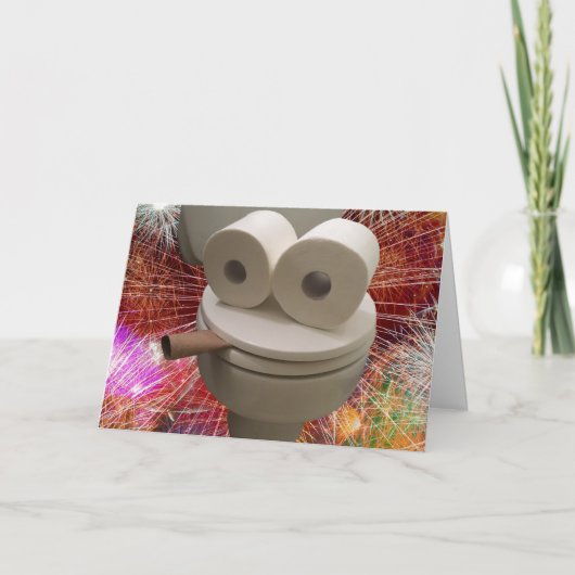 Carte Smiling Toilet Face (Devant)