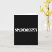 Carte Smokeologist Funny Grilling Pitmaster Bbq (Fleur jaune)