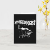 Carte Smokeologist - Funny Pitmaster Bbq Smoker Grilling (Fleur jaune)