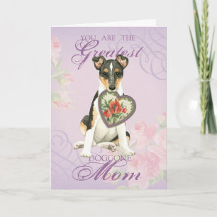 Carte Smooth Collie Heart Maman
