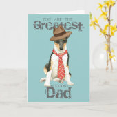 Carte Smooth Collie Papa (Fleur jaune)