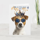 Carte Smooth Jack Russell King for Day Funny Birthday (Devant)