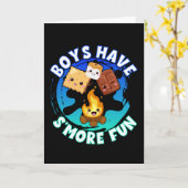 Carte Smore Fun Boys Enfants Camping Camping Feu (Fleur jaune)