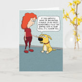 Carte Snack amusant sur le museau de chien Anniversaire (Fleur jaune)
