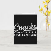 Carte Snacks Are My Love Language Valentine Day Food Lov (Fleur jaune)