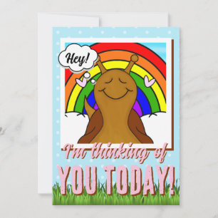 Carte Snail Cute Avec Espèce Arc En Ciel - Jour Tastique