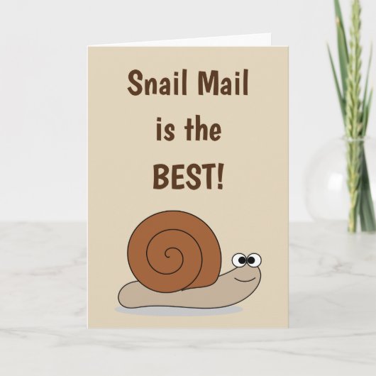 Carte Snail Mail Cute Drôle Humour Retro (Devant)
