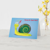 Carte Snail Mail Cute Drôle Humour Retro (Fleur jaune)