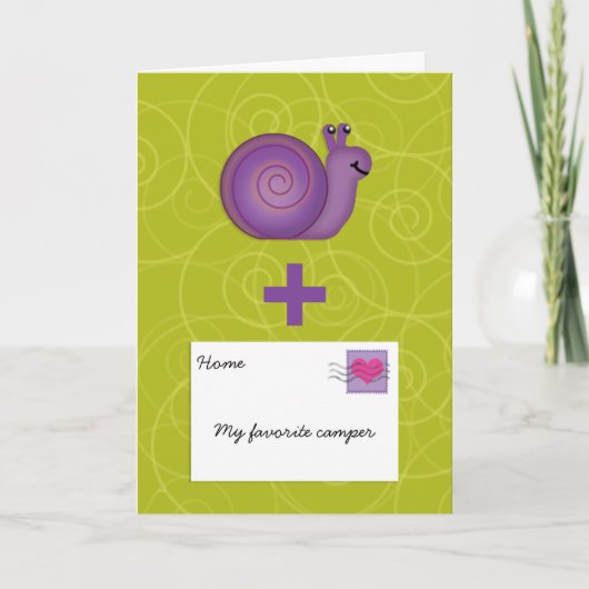 Carte Snail Mail for Girl or Boy at Summer Camp Ajouter (Devant)