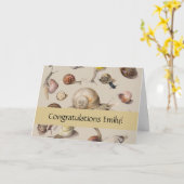 Carte Snail Slug Garden Pet Gastropod (Fleur jaune)