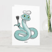 Carte Snake as Cook avec Chef casquette (Dos)