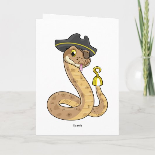 Carte Snake as Pirate with Hook Hand & Eye patch (Dos)