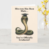 Carte Snake Graduation Card (Fleur jaune)