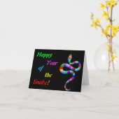 Carte Snake Psychedelic Rainbow Note (Fleur jaune)