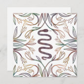 Carte Snake Vines Mystical Magic Boho Blank Card (Devant / Derrière)