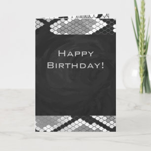 Carte Snakeskin Gris, blanc et noir Monogramme